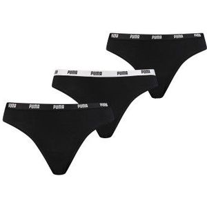 3-Pack dames strings - Katoen vrouwen strings Zwart - Wit - Combi