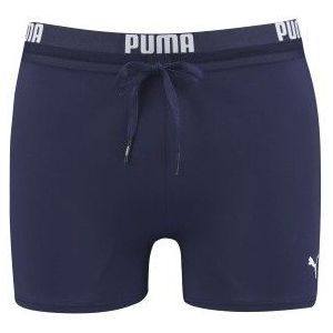 PUMA Swim Logo Trunk - Zwembroek - Navy - Materiaal met Vormvaste Technologie