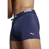 PUMA Swim Logo Trunk - Zwembroek - Navy - Materiaal: Vormvast