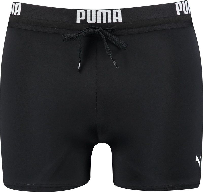 PUMA Swim Logo Trunk Heren Zwembroek zwart