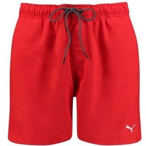 PUMA Middellange zwembroek voor heren, zichtbaar, trekkoord, shorts, rood, XXL