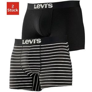 Levi's - Boxershorts 2-Pack - Zwart en Wit - Katoen en Elastaan