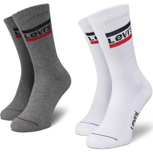 Levi's - Sportsokken - Wit-Grijs - 2-Paar