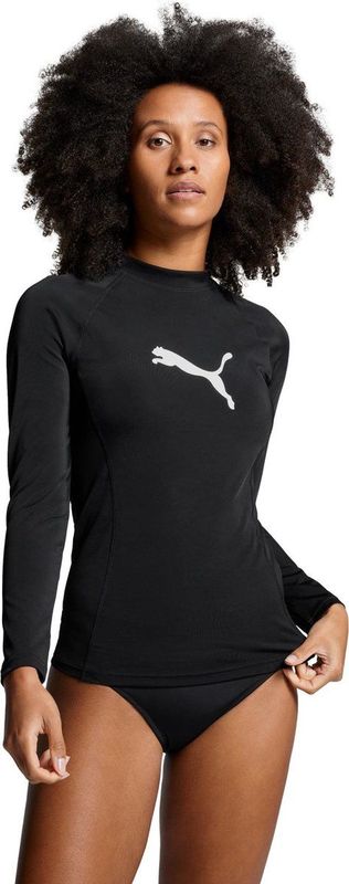 PUMA - Swim Long Sleeve - Rashguard - Zwart - Gerecycled Nylon