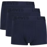 Levi's - 3-Pack Boxershorts - Donkerblauw - Katoen en Elastaan