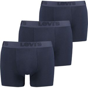 Levi's - Boxershorts - Navy - 95% Katoen 5% Elastaan - 3-Pack