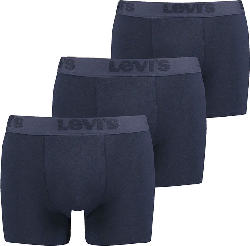 Levi's - Boxershorts - Navy - 95% Katoen 5% Elastaan - 3-Pack