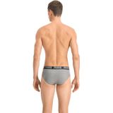 PUMA Herenshorts (verpakking van 2 stuks), Donkergrijs melange/zwart, M