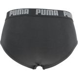 PUMA Herenshorts (verpakking van 2 stuks), Donkergrijs melange/zwart, M