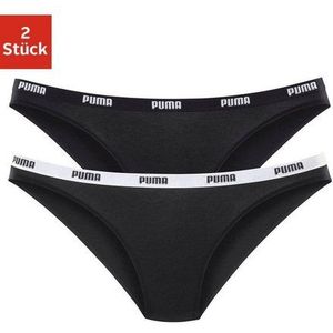 Puma - Dames Bikini Slips - Zwart - 2-Pack - Katoenen Modal