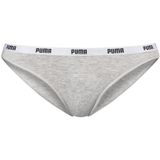 PUMA Bikini ondergoed voor dames (set van 2), grijs/grijs, XS