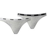 PUMA Bikini ondergoed voor dames (set van 2), grijs/grijs, XS