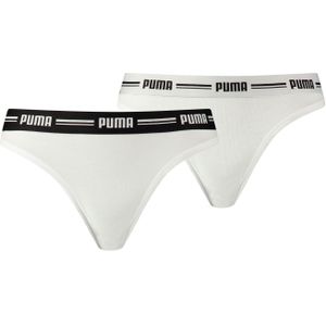 PUMA - WOMEN STRING 2P - Slip - Wit - Katoen/Modal/Elastaan
