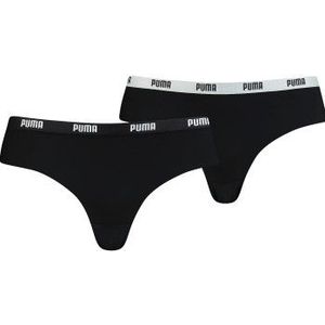 Puma 2-Pack dames brazilian slips - Microfiber dames ondergoed zwart