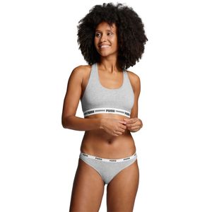 Puma - Iconic Racerback Bra - Top Dames - L - Grijs