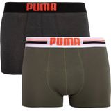 Puma - Boksers 2-Pack - Legergroen - Katoen