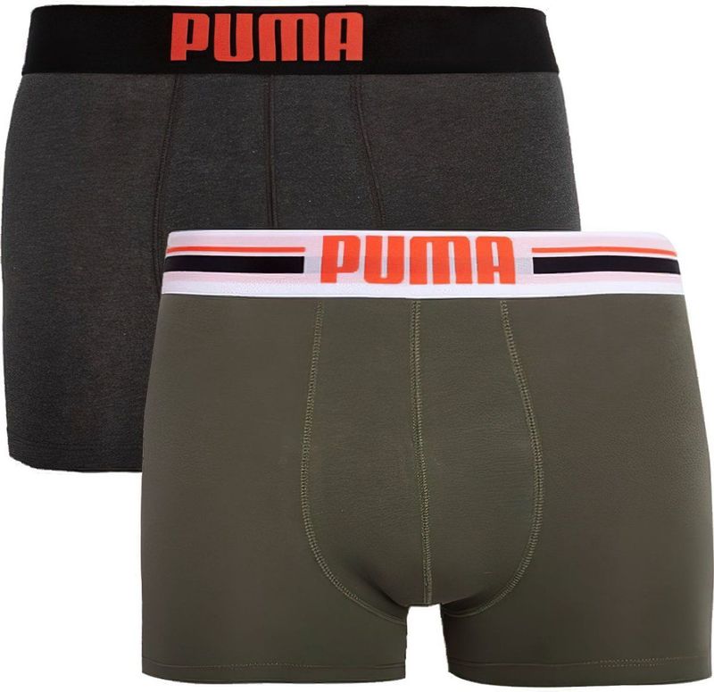 Puma - Boksers 2-Pack - Legergroen - Katoen