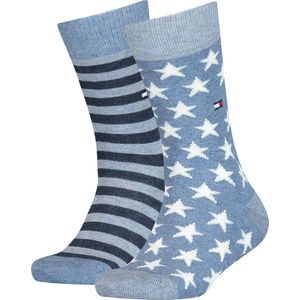 Tommy Hilfiger - Kids Sock 2p - Sokken - Jeans - Gekamd Katoen