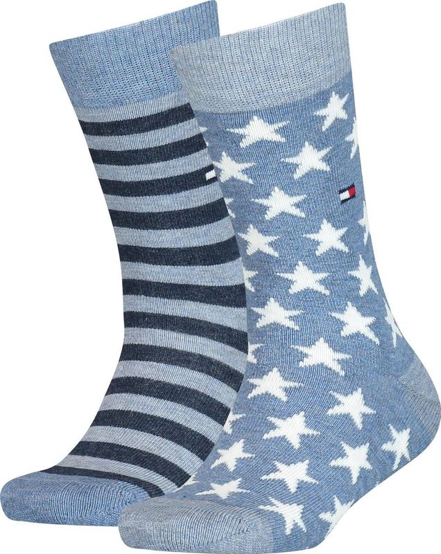 Tommy Hilfiger - Kids Sock 2p - Sokken - Jeans - Gekamd Katoen