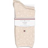 Tommy Hilfiger - Damessokken - Licht Beige Melange - Dot - 2-pack - Katoen