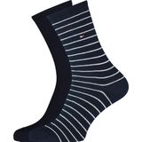 Tommy Hilfiger - Damessokken - Zwart-Wit - Katoen - 2-Pack