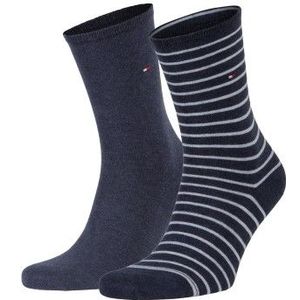 Tommy Hilfiger - Damessokken - Jeans Blauw - Katoen - 2-Pack