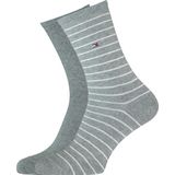 Tommy Hilfiger - Sokkenset - Grijs Melange - Katoen - 2-Pack