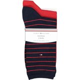 Tommy Hilfiger - Small Stripe - Damessokken - Blauw - 2 stuks