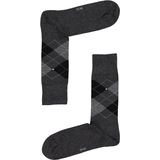 Tommy Hilfiger - Men Sock Check 2p - Huissokken - Antraciet