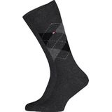 Tommy Hilfiger - Men Sock Check 2p - Huissokken - Antraciet