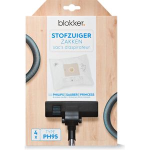 Blokker Stofzuigerzak ph95 - 4 Stuks - Philips, Sauber, Princess