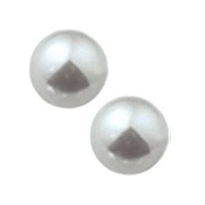 oorknoppen synth. parel zilver wit 1009519
