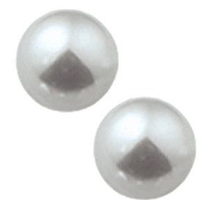 oorknoppen synth. parel zilver wit 1009518