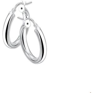 Oorringen - Zilver - Ronde Buis - 3,0 mm - Hefboom-sluiting