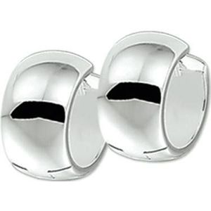 The Jewelry Collection - Klapoorringen Bol - Zilver - 10 mm