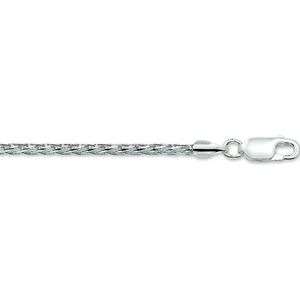 vossestaart 2,0 mm zilver wit 1002291