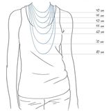 Collier - Anker Rond - 0,8 mm - 14K Witgoud