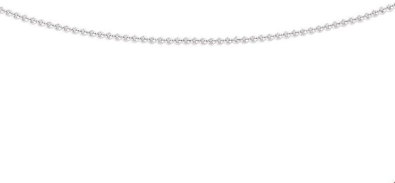 Collier - Anker Rond - 0,8 mm - 14K Witgoud