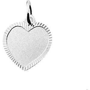 graveerhartje gediamanteerd zilver wit 1005902