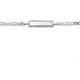 graveerarmband figaro plaat 5,0 mm zilver wit 1016634