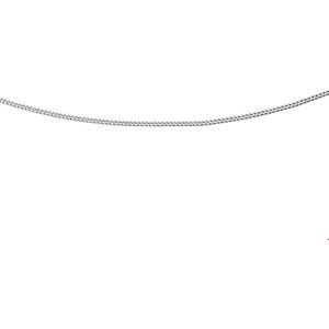 Collier Gourmette - 14K Witgoud - 0,8 mm - 4-zijdes Geslepen