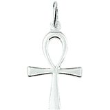 Hanger - Ankh Kruis - Zilver - Wit - 1005196