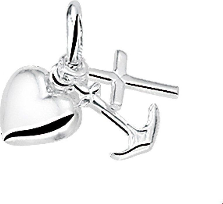 hanger geloof, hoop en liefde zilver wit 1005371