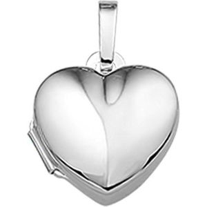 The Jewelry Collection - Medaillon Hart - Zilver - 10x11mm