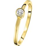 The Jewelry Collection Ring Zirkonia - Goud