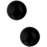 House of Jewels - Zwarte oorstekers met Onyx en Zilver 6mm