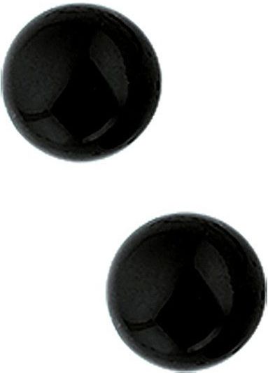 House of Jewels - Zwarte oorstekers met Onyx en Zilver 6mm