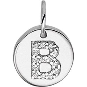 hanger letter zirkonia zilver gerhodineerd 1319099