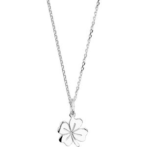 The Jewelry Collection - Dames Ketting - Zilver - Klaver Hangertje