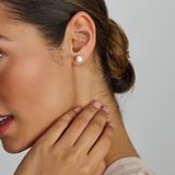 Gerhodineerd - Oorknoppen - Zilver - Zoetwaterparel